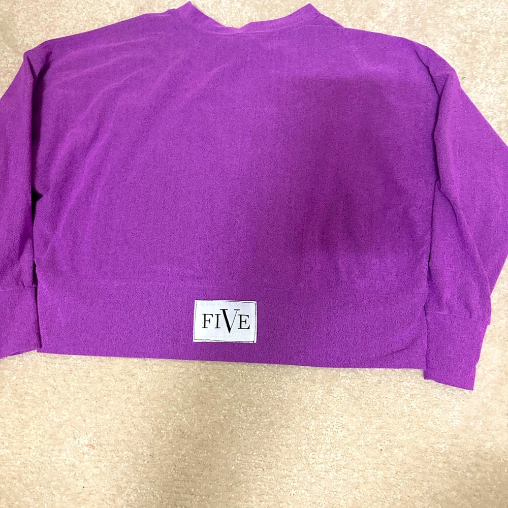 Bright purple stretchy crew neck